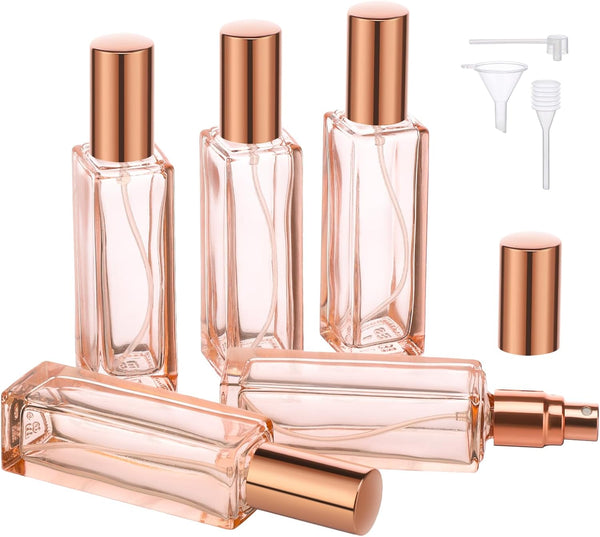 Segbeauty 5PCS Refillable Perfume Atomizer, 20ML Portable Travel Spray Bottle for Liquid Dispense