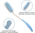 Fanwer Long Reach Handled Comb and Hair Brush Set for Elderly and Hand-Disabled People, 2 pcs