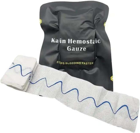 First Aid Advanced Quick Clotting Combat Gauze, Flexible Hemostatic Wound Packing Gauze, 3" x 12.5'