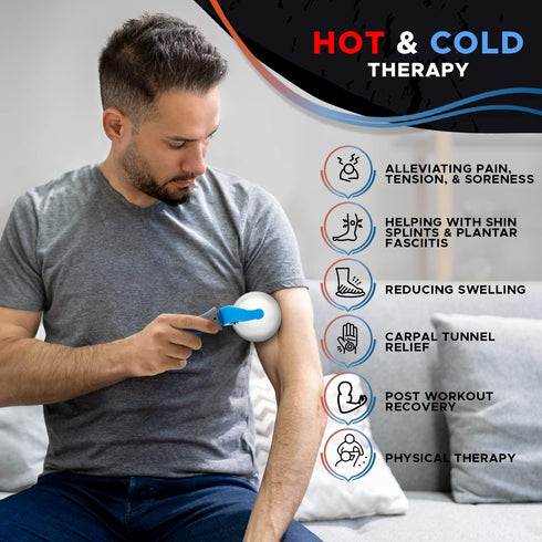 PRIME Fitness Cold Massage Roller Ball | Cold Therapy | Ice Roller Ball with Handle | cryo Stick | Relieve Muscle Pain