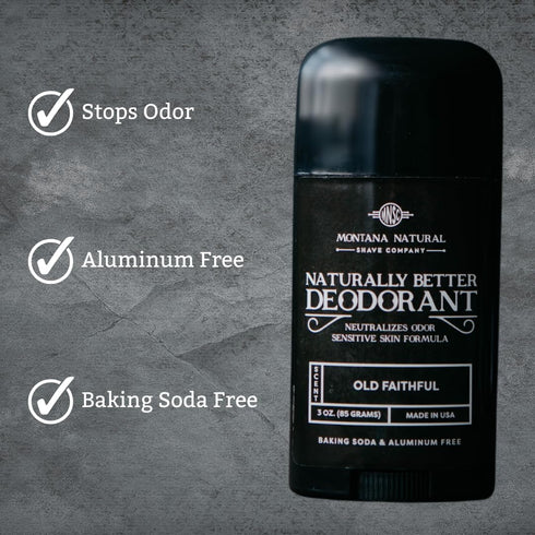 MNSC Old Faithful Deodorant - Magnesium & Activated Charcoal, Sensitive Skin Formula, Aluminum-Free, Plant-Derived
