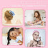Wecoe Pink Blue Spa Headband and Wristband Set, Skincare Headband for Washing Face, Hair Claw Clips for Thick Hair