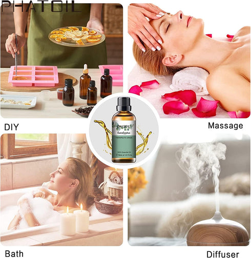 Pure Eucalyptus Essential Oil 30ML for Diffuser, Humidifier, Aromatherapy, DIY Soap, Candle, Bath Bombs