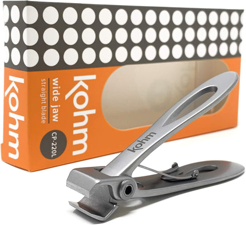 KOHM Nail Clippers for Thick Nails - Heavy Duty, Professional Fingernail and Toenail Clippers for Men, Women & Seniors,
