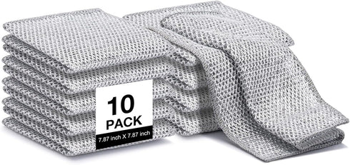 Non Scratch Wire Dishcloth: Multipurpose Dishwashing Rag for Wet and Dry, Reusable Steel Wool Scrubber
