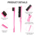 12 Pieces Hair Brush Set, Nylon Teasing Brushes and Combs for Women Girls (Pink, Purple)