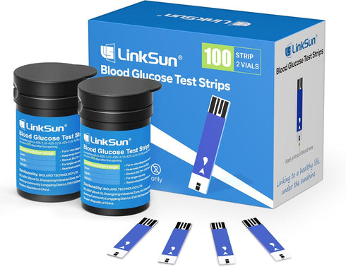 LinkSun Diabetic Blood Test Strips*100, Used for G-425-1,G-425-2V, G-425-3, G-427B Blood Glucose