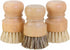 Wooden Dish Scrub Brush - Natural Fiber Kitchen Dish Scrubber Set, for