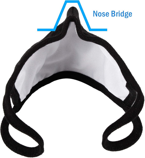 WITHMOONS Washable Reusable Cloth Face Mask, 3-Ply Mouth Shield with Nose Wire, 6PACK EU0304