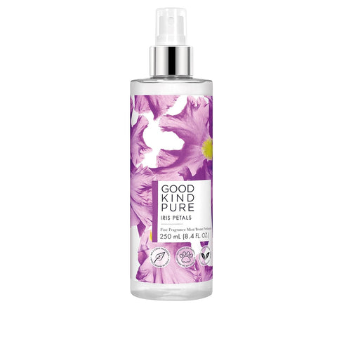Iris Petals Body Mist Spray, Woody Floral Fragrance, Nectarine Blossom & Soft Amber Woods, 8.4 Fl Oz
