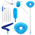 Ceiling Fan Blade Cleaner with Extension Pole - 4 Pcs Reusable Microfibre Duster for High Ceilings, Walls, Furniture