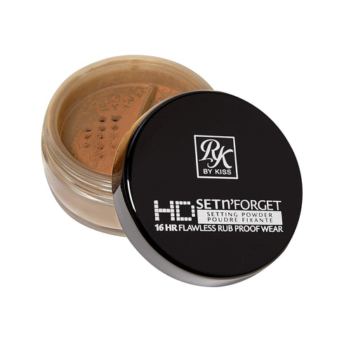Ruby Kisses Loose Setting Powder, 0.4oz, Weightless, Smooths, Mattifying Finish, Pure Silica Mineral Powder (Rich)