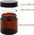 TUZAZO 12 Pack 4 Oz Amber Round Glass Jars, Empty Candle Making and Cosmetic Containers with Lids