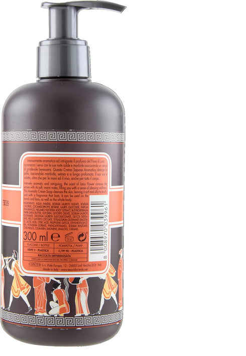 Tesori d'Oriente "Fior Di Loto e Latte d'Acacia" Cream Soap, Measuring Cap, 10.14 Fluid Ounces (300ml)