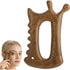 Wooden Gua Sha Massage Tool for Face and Body, Acupressure Massager with Ergonomic Grip, Gua Sha Style Muscle Scraper