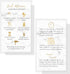 Lash Extension Aftercare Instructions Cards | 50 Pack | Double Sided 3.5 x 2" | Marble Look with Gold Icons Design