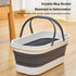 Collapsible Plastic Mop Bucket - 12L (3.17 Gallon) Foldable Mop Bucket with Handle for House Cleaning, Car Washing