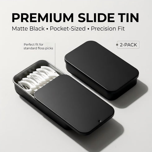 LIGHUFEIC 2Pack 24 Dental Floss Portable Case,Dental Floss Dispenser,Storage Picks Adult Floss in Box,Refillable Glide