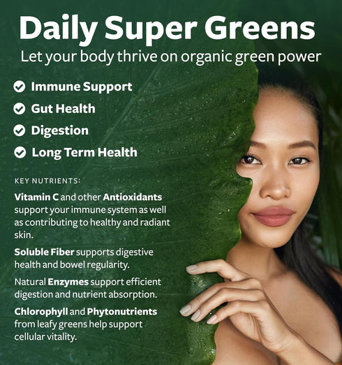 USDA Organic Greens Powder (180 Tablets) Convenient Pills - Complete Superfood Supplement with 28 Fruits & Vegetables - Super Antioxidants, Energy, Gut Health, and Immune Support (No Capsules)
