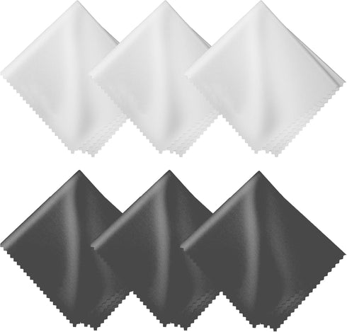 One Tap Only Microfiber Cleaning Cloths 6 Pack 6x7Inch LintFree Lens & Screen Cleaner Eyeglass