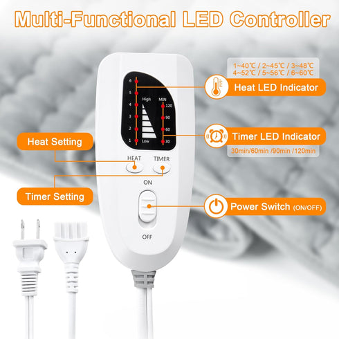 Heating Pad - Electric Heating Pads for Back, Neck, Abdomen, Moist Heated Pad for Shoulder, Auto Shut Off