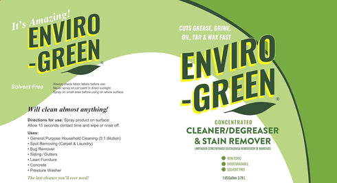 Enviro-Green Concentrate Cleaner/Degreaser & Stain Remover, 1-Gallon