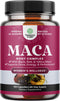 Organic Maca Root Capsules for Women - 120ct - Potent Herbal Supplement with Red Yellow & Black Maca Root