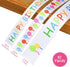 MAMUNU 3 Rolls Happy Birthday Ribbon, 3/5" and 1" Wide White Satin Polyester Ribbon for Gift Wrapping, 30 Yards