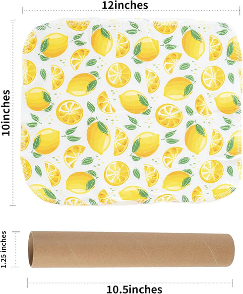 WashablePack 12 10"X12"with Reusable Paper Towels of Paperless Napkins Flannel Cotton Cloth Cardboard RollMade to Last
