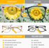 AQWANO Stylish Cat Eye Computer Reading Glasses for Women, Oversized Blue Light Block Eyeglasses (Champagne 1.0)