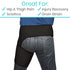 Vive Hip and Groin Brace - Compression Wrap Support for Sciatica, Bursitis, Hip Flexor, Thigh, and Hamstring Recovery