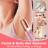 Rosarden Facial Hair Remover, USB Rechargeable IPX6 Waterproof Eyebrow Face Razor Trimmer for Women (Pink)