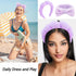 VELSCRUN 6 Pack Spa Headband, Makeup Headband, Purple Sponge Hair Band for Washing Face and Gifts