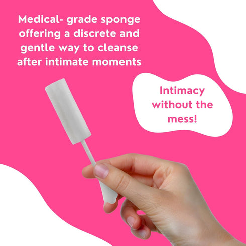 Femstick Absorbing Sponge for Women Care, 30Pcs Post Intimacy Cleanup Sponges, Ultra-Absorbent Soft Design