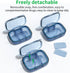 2 Pack 3 Compartment Small Pill Box, Moisture Proof Travel Pill Organizer for Pocket Purse, Daily Portable Medicine Box