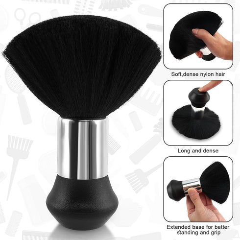 NICEMOVIC Hair Cutting Barber Cape with Neck Duster Brush, Professional Barber Accessories for Salon Haircut