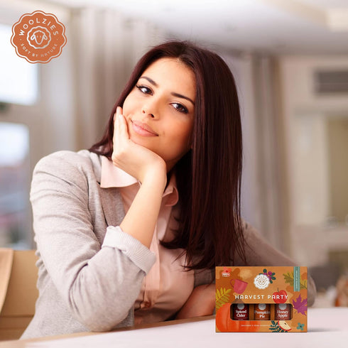 Woolzies Autumn Essential Oil Set of 3 - Harvest Party Includes Spiced Cider, Pumpkin Pie, Honey Apple