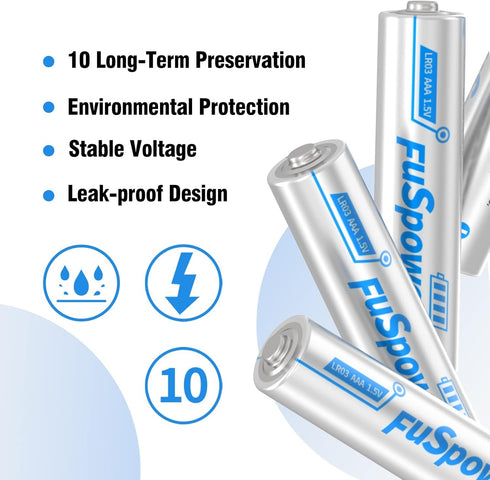 AAA Batteries 60-Pack, 10 Years Shelf Life, 1200mAh AAA Batteries 1.5 Volt LR03 Alkaline Battery Leak Proof