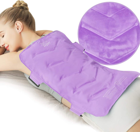Relief Expert Extra Large Back Ice Pack, Reusable Ice Wrap for Pain Relief, Cold Compress Therapy, XXL Pink