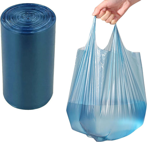 2-3 Gallon Tear-Free Small Trash Bags, 200 Counts, with Handles for Bathroom Kitchen