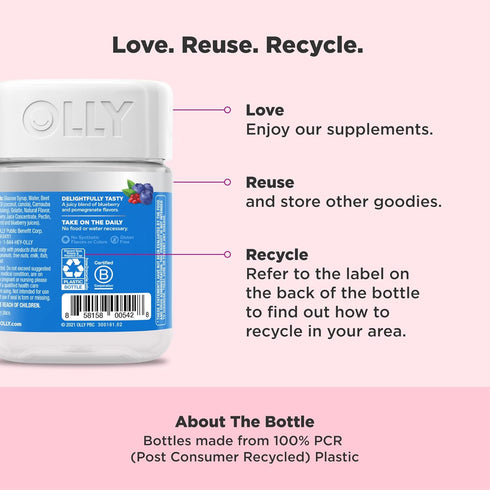 Gummy, 25 50 Count OLLY Glowing Skin Hydrated & Youthful Skin,* Hyaluronic Acid, Collagen Peptides, Sea Buckthorn