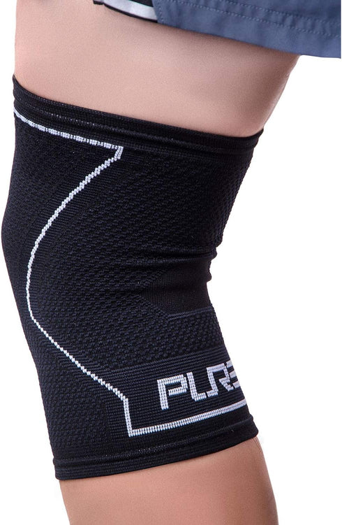 Pure Compression Compression Knee Support Sleeve Relieve Knee Pain, Recovery Sleeve for Men and Women Great