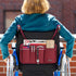 Burgundy Wheelchair Organizer Bag with Cup Holder - Versatile Mobility Accessory
