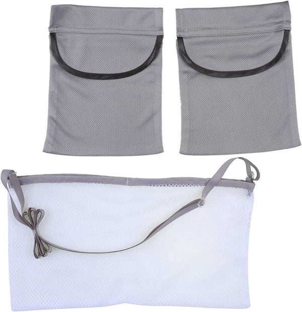 Adjustable Mastectomy Drain Holder with Shower Bag for Post-Surgery Recovery Support (Gray)