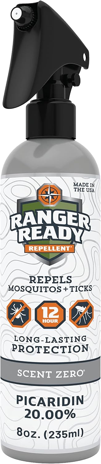 Ranger Ready Picaridin Insect Repellent Spray, Scent Zero Mosquito and Tick Spray (8 oz., Pack of 1)