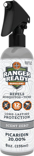 Ranger Ready Picaridin Insect Repellent Spray, Scent Zero Mosquito and Tick Spray (8 oz., Pack of 1)