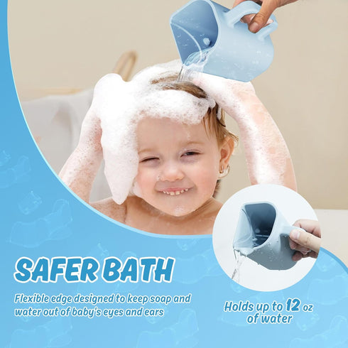 Silicone Portable Hair Wash Station for Kids, Hair Washing Basin with Rinse Cup for Children, Toddlers and Teens on