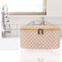 KITENROM Preppy Makeup Bag, Travel Cosmetic Bags for Women, Multi-color Checkered Small Pouch, Waterproof (Pink