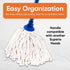 Superio String Mop, Cotton Mop for Hardwood Floor Cleaning, Self Wringing Mop for Home, Kitchen, Blue Heavy Duty