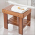 2 Pack 11 9 10 Inch Bamboo Step Stool, Bamboo Shower Bench, x x Foot Stool, Seat Stool for Home, Garden, Living Room